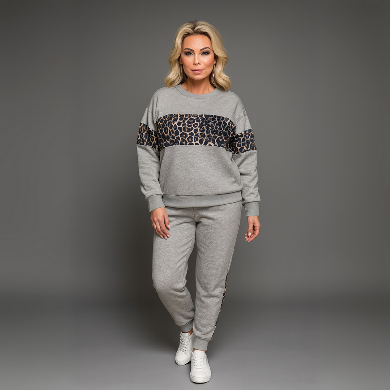 Tracksuit with Leopard Panels