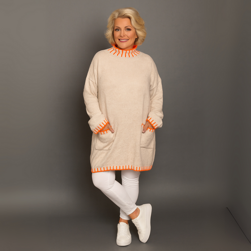 Turtle Neck Long Jumper Dress