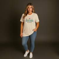 Long Length Cotton Merry Christmas T-Shirt