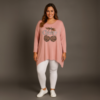 Hanky Hem Jumper with Studded Cherry Motif