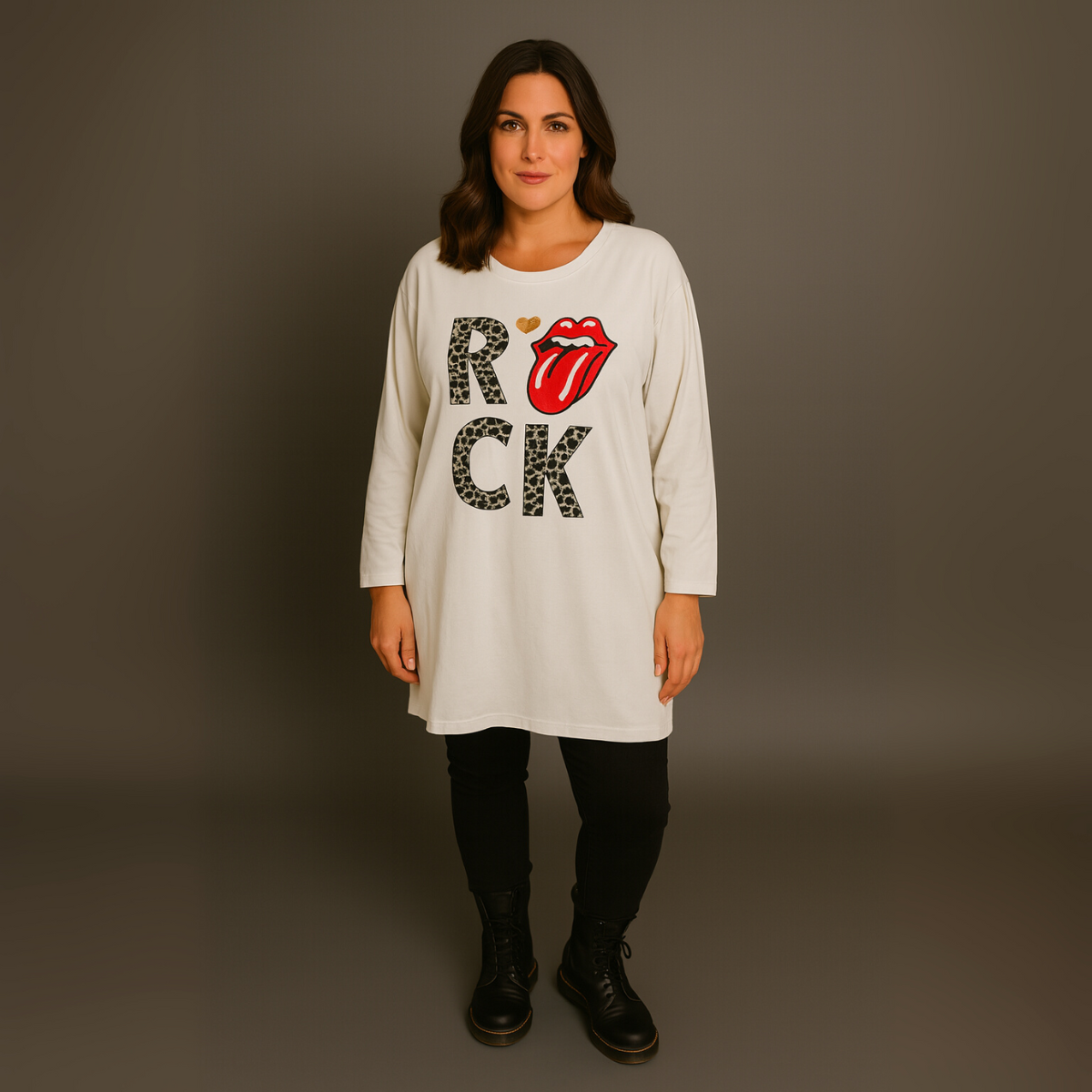 Rock Long Length Top with Side Pockets