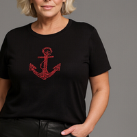 Soft Stretchy Anchor Studded Top