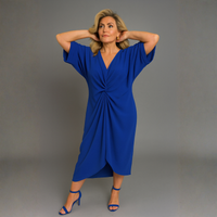 Knot Front V-Neck Dress