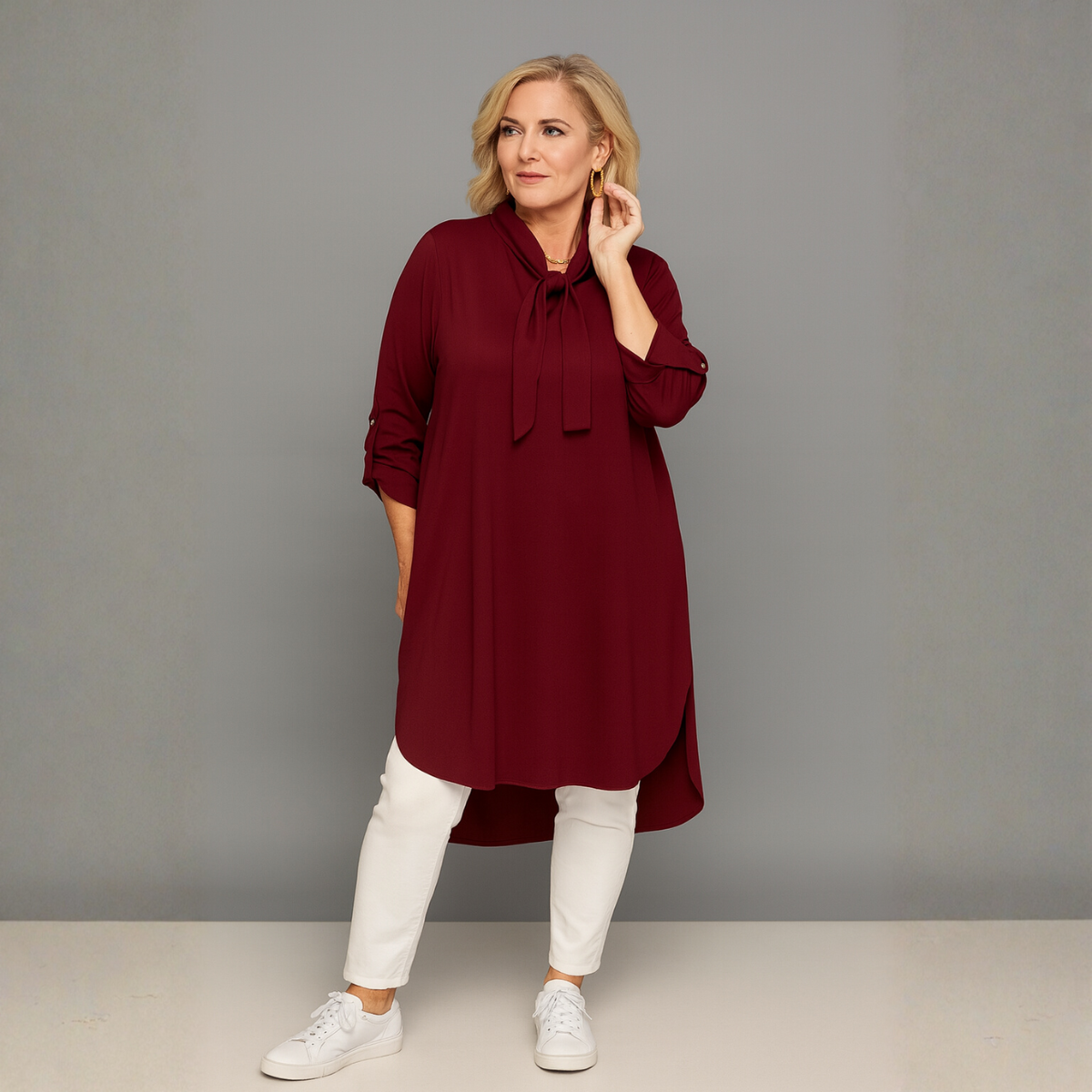 Long Dipped Hem Top
