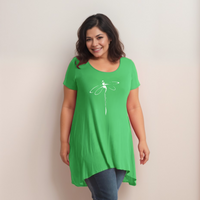 Hanky Hem Swing Top with Dragonfly