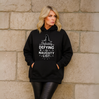 Defying the Naughty List Oversized Cotton Long Hoodie