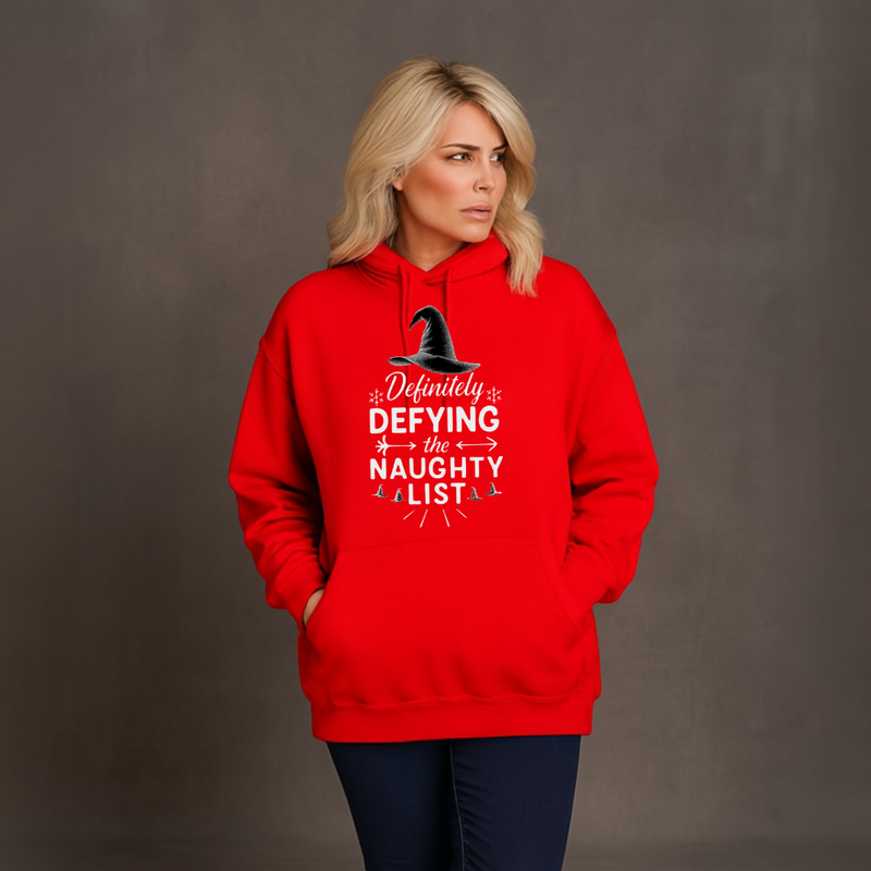 Defying the Naughty List Oversized Cotton Long Hoodie