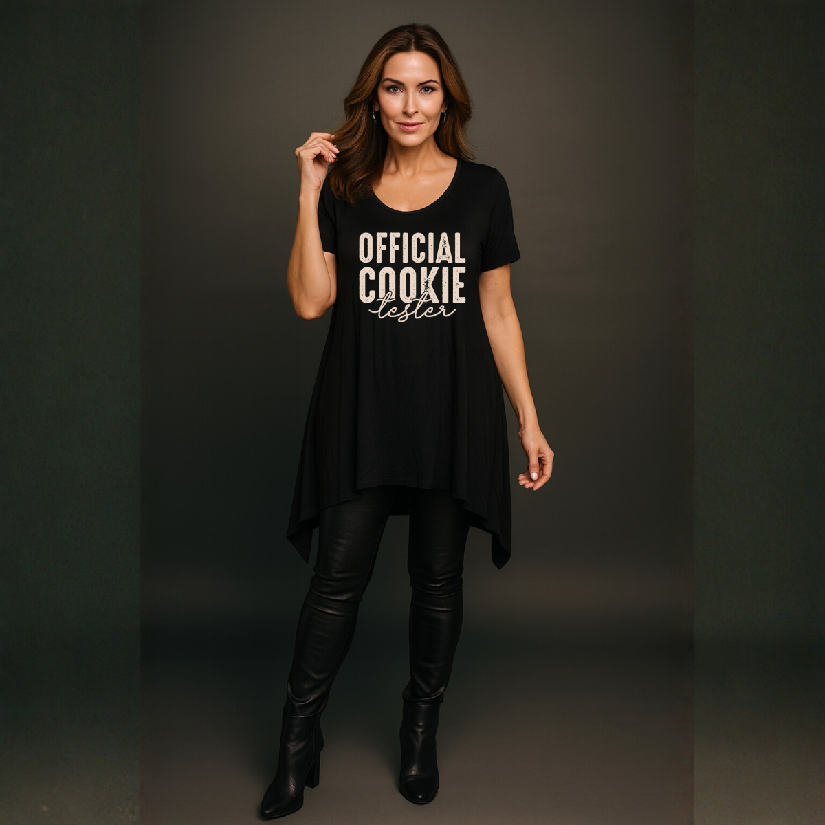 Official Cookie Tester Hanky Hem Swing Top