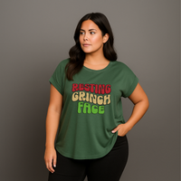 Resting Grinch Face Christmas T-shirt