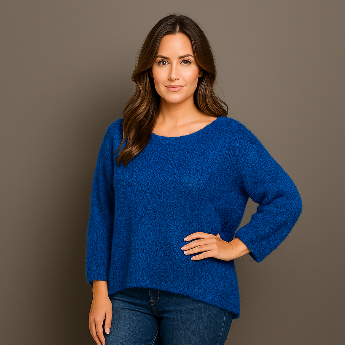 Royal Blue Soft Long Sleeve Jumper