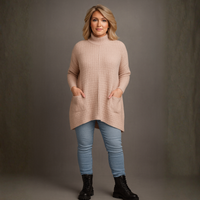 Luxury Basketweave Pattern Pocket Jumper