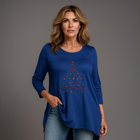 Dipped Hem Beaded Christmas Tree Top