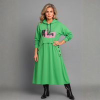 Paint Splash Dress With Over Top and Hood