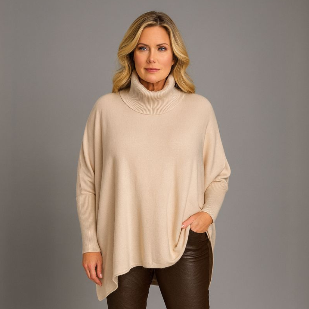 Polo Neck Super Soft Oversized Jumper