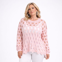 Luxury Scallop Hem Jumper with Holes