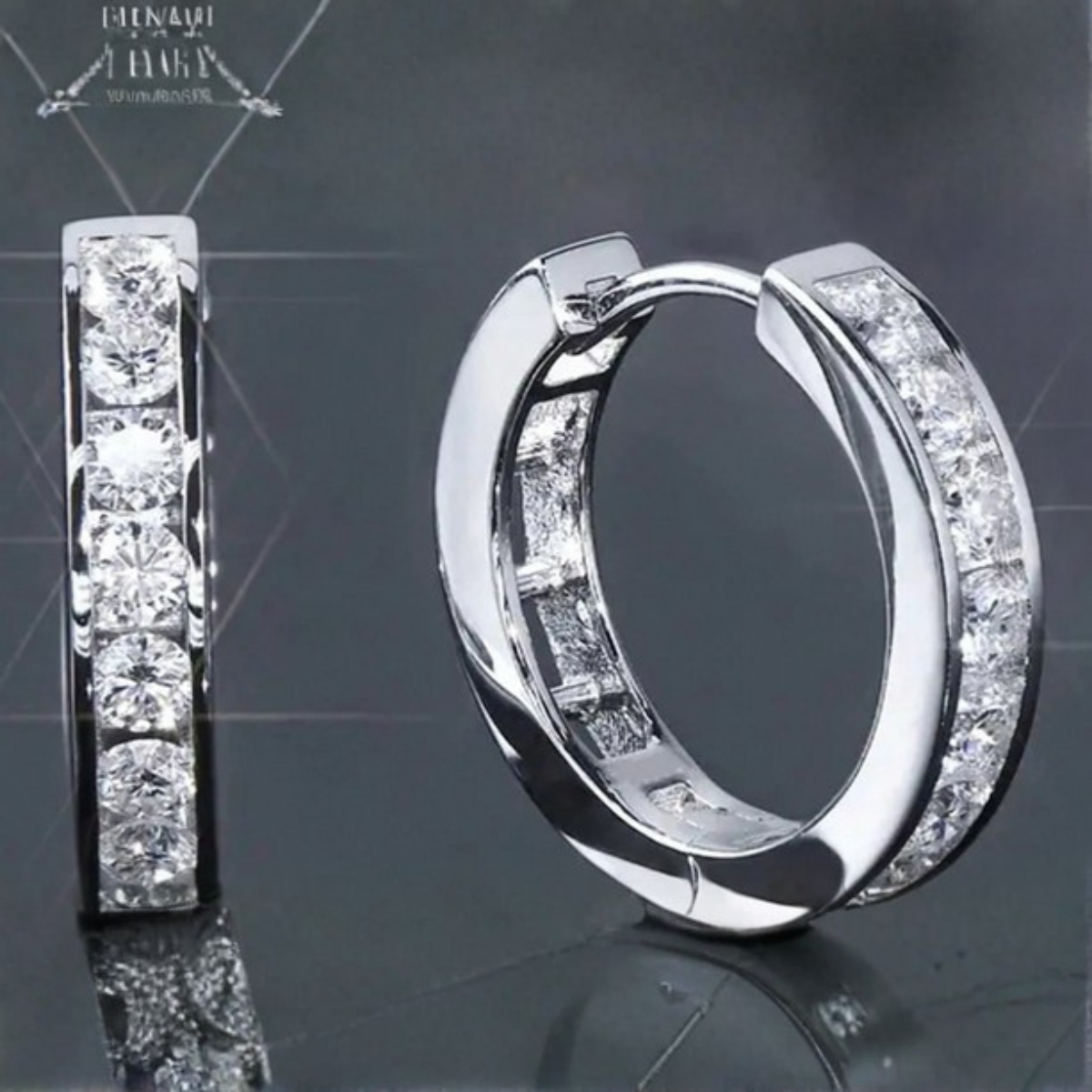 Sparkly Diamante Hoop Earrings