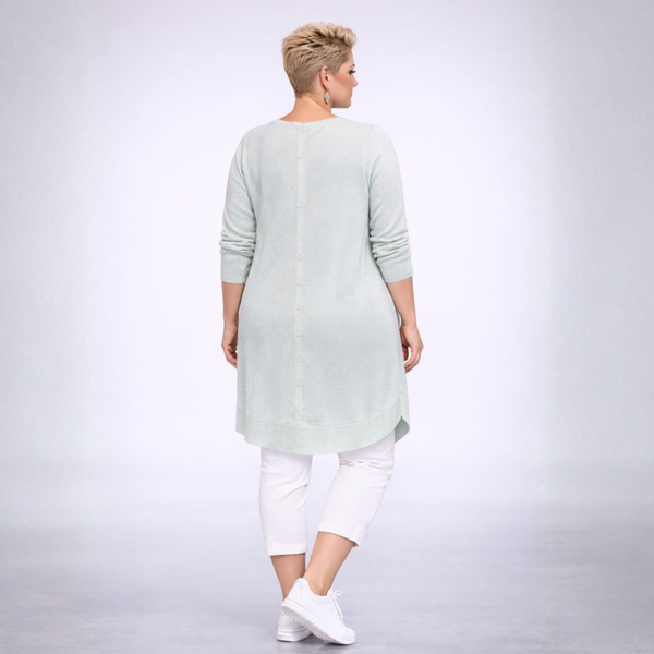 Super Soft Jumper Dress with Button Back