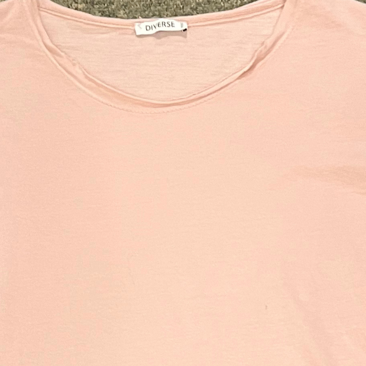 Cotton Half Sleeve T-shirt with Raw Cut Hems