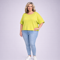 Soft Knit 1/2 Sleeve Slash Neck Jumper