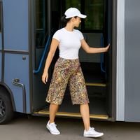 Multi Coloured Animal Print Wide Leg Culottes