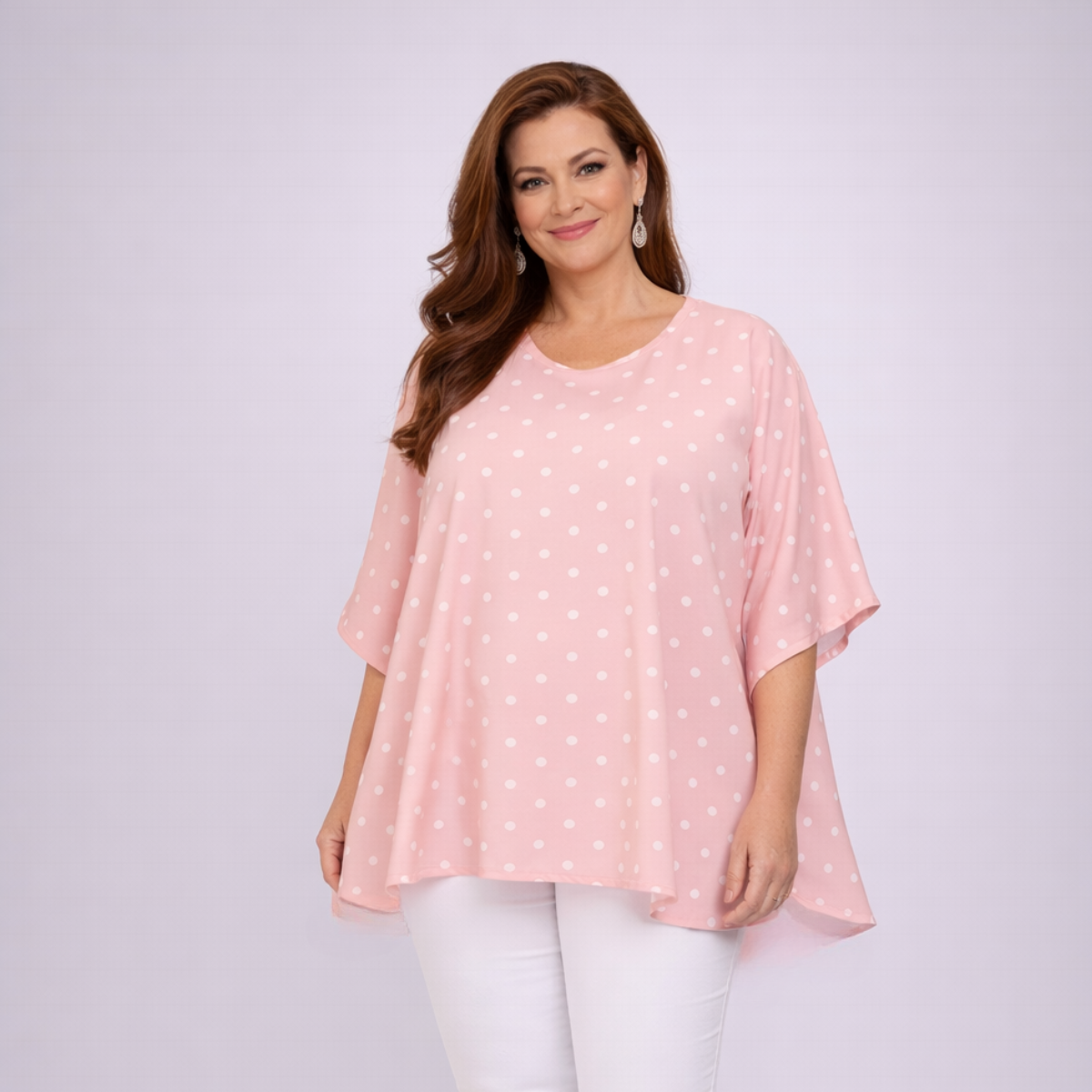 Fluted Sleeve Swing Top Blouse