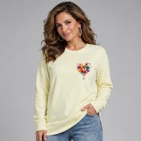 Sweatshirt with Heart flower