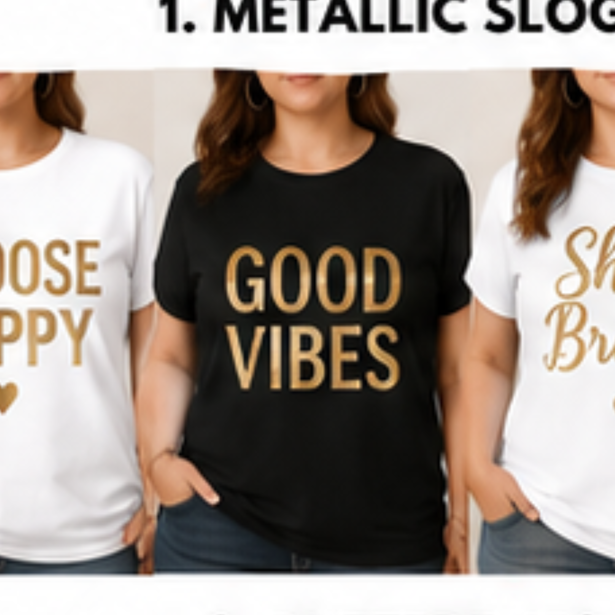 Long Cotton T-shirt with good vibes Logo