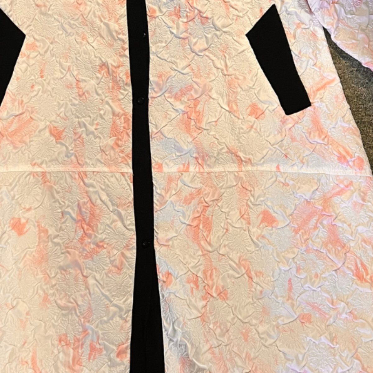Luxury Embossed Fully Lined Lightweight Midi Coat