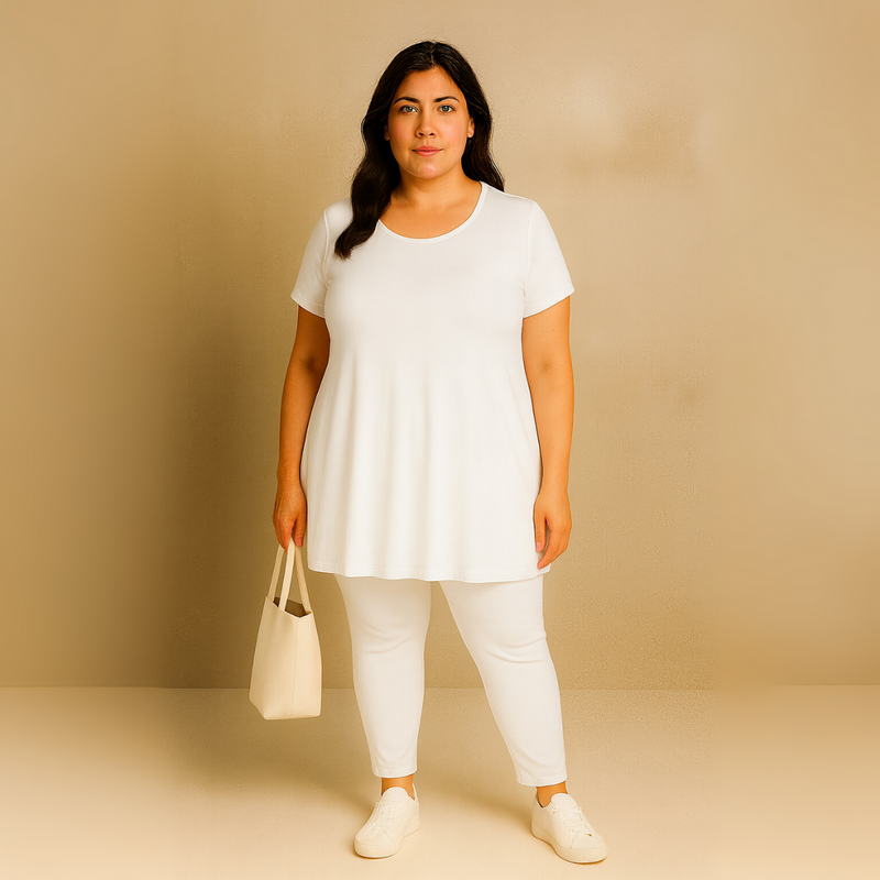 Short Sleeve Godet Panel Swing Top