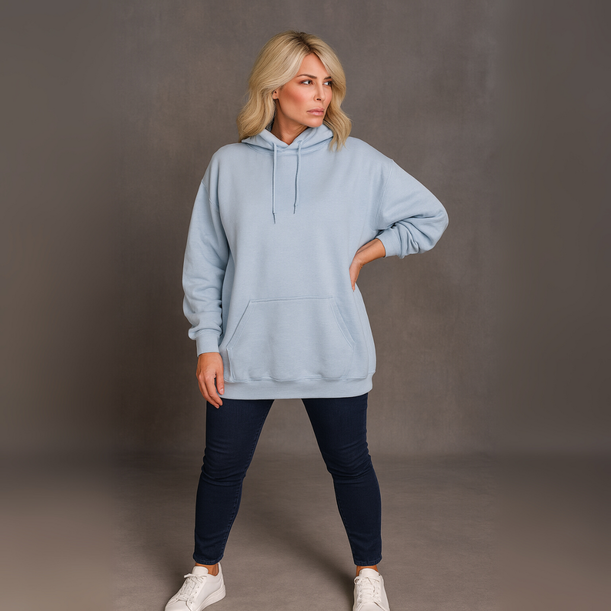 Oversized Cotton Long Hoodie