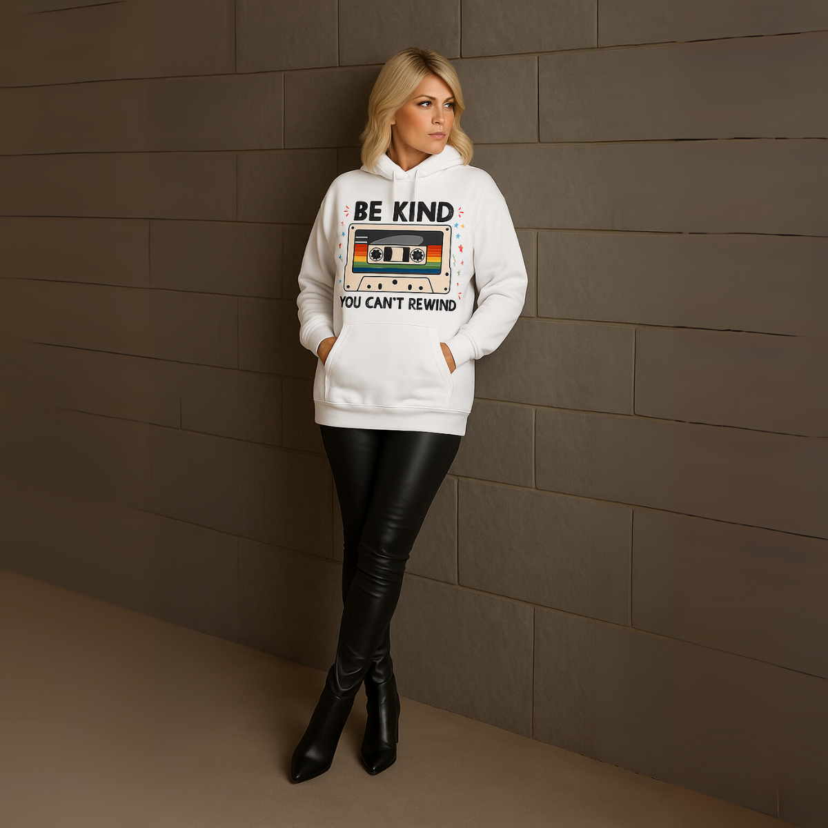 Oversized Be Kind Cotton Long Hoodie