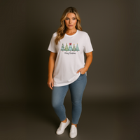 Long Length Cotton Merry Christmas T-Shirt