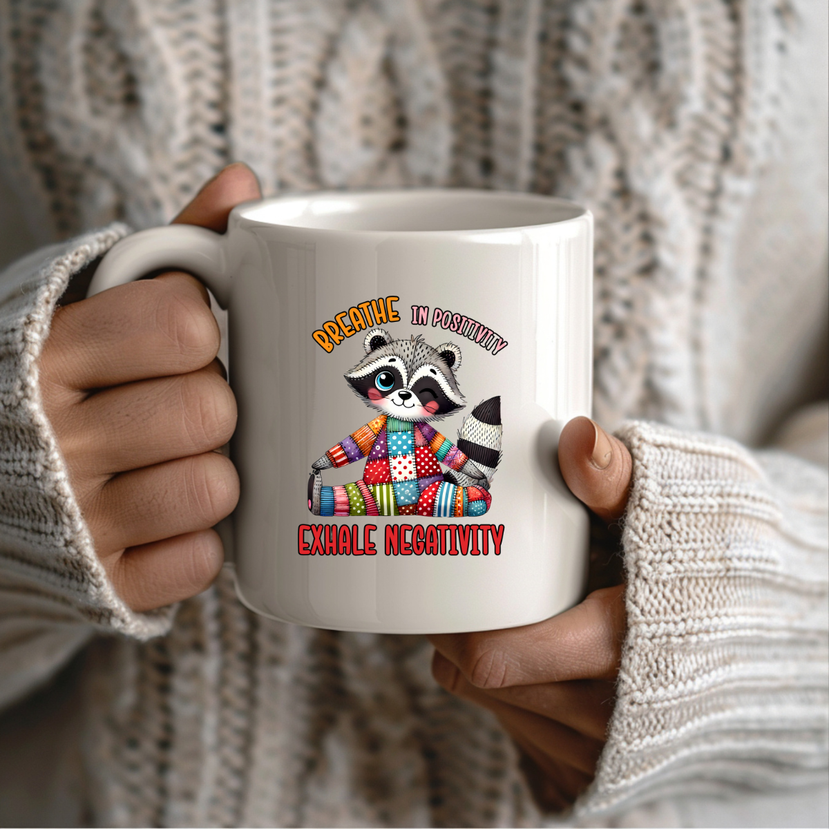 “Breathe in Positivity” Ceramic Mug