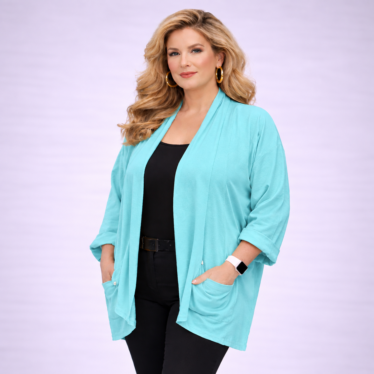 Open Front Loose Fitting Jacket