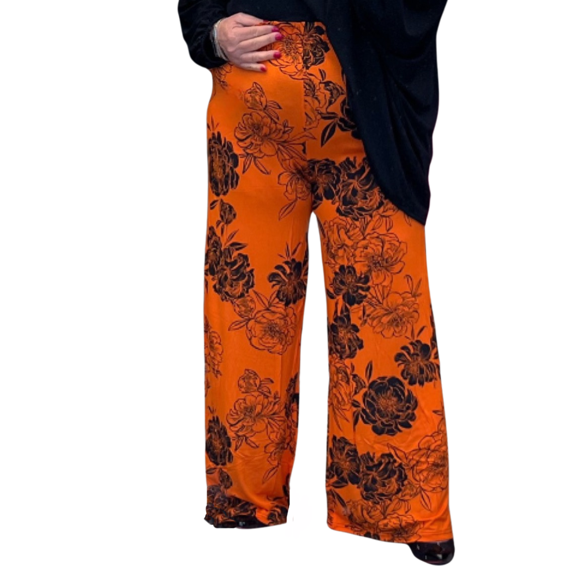 BRIGHT COLOURED WIDE LEG HIGH RISE PALAZZO TROUSERS