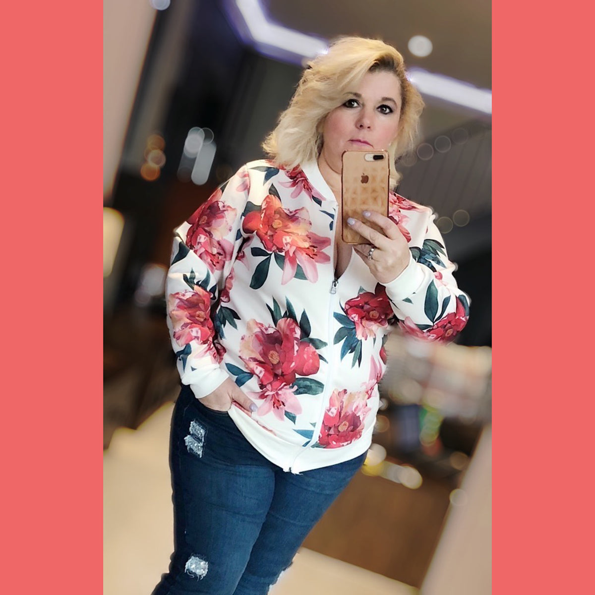 Zip Up lightweight Bomber Jacket - plus sizes too