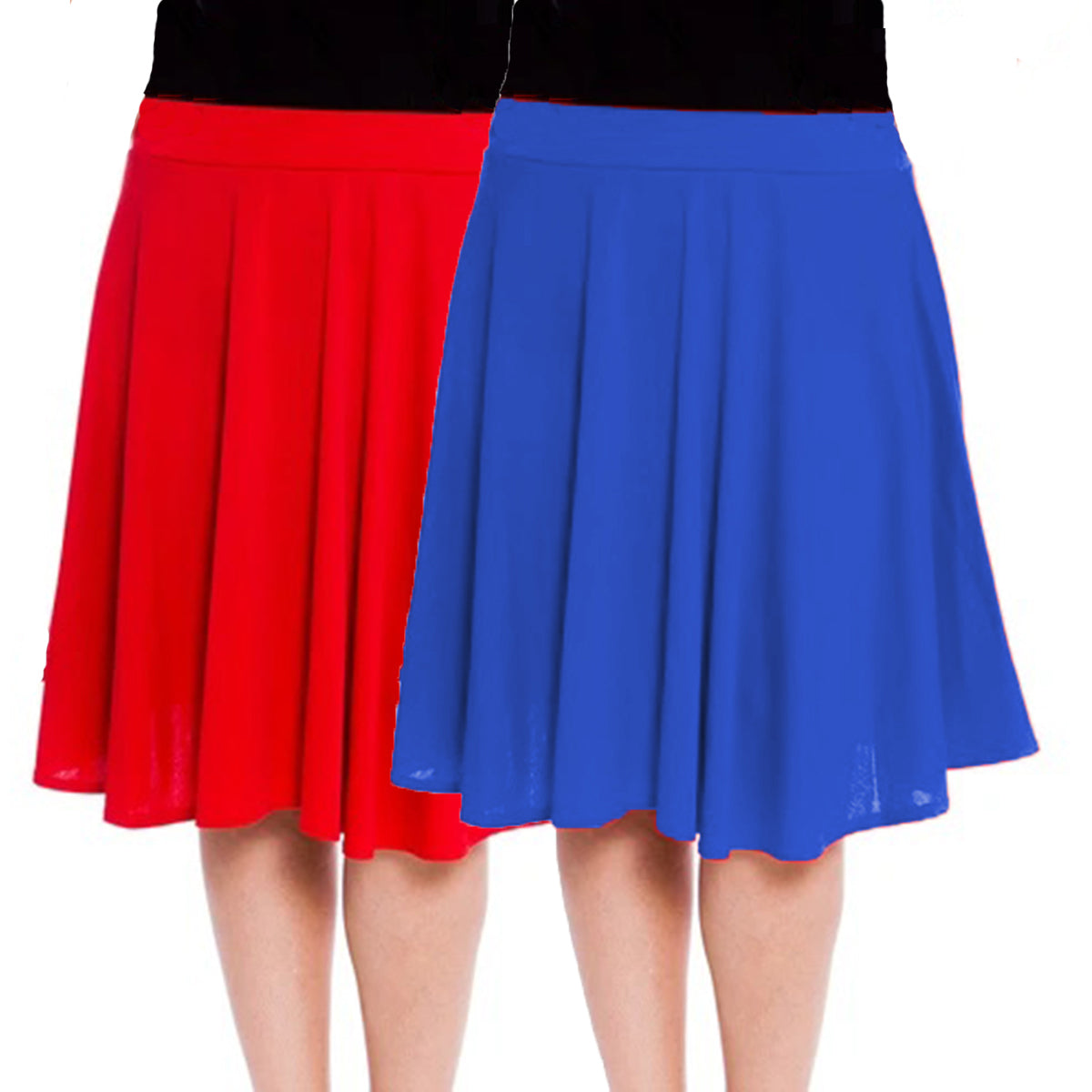 Elastic Waist Skater Skirt- Plus Sizes too