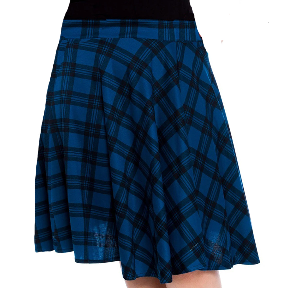 ROCKTHOSECURVES TARTAN A-LINE SWING SKATER SKIRT WITH ELASTICATED WAIST