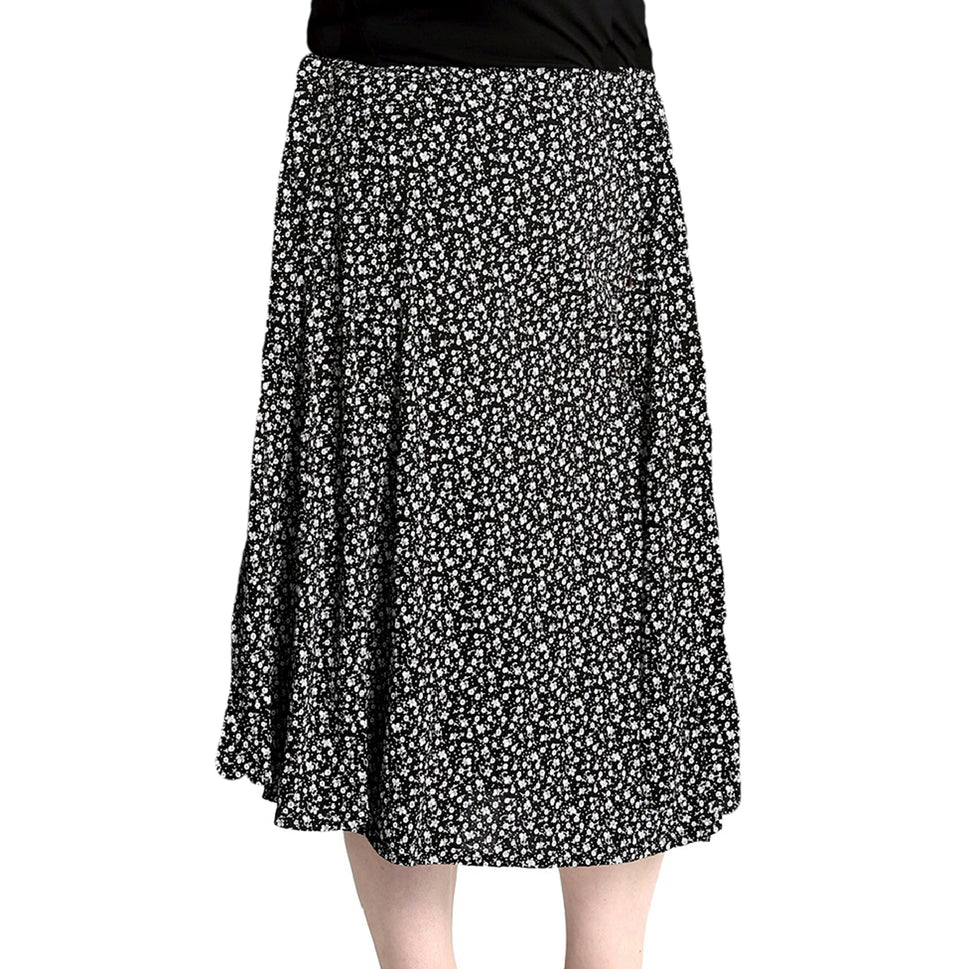 ROCKTHOSECURVES CALF LENGTH FLORAL ELASTIC WAIST SKIRT