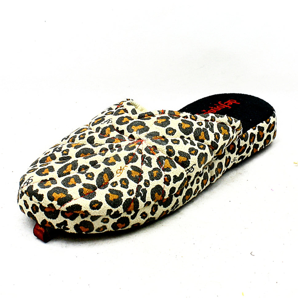 Open back slippers with leopard print detailLeopard / UK 4