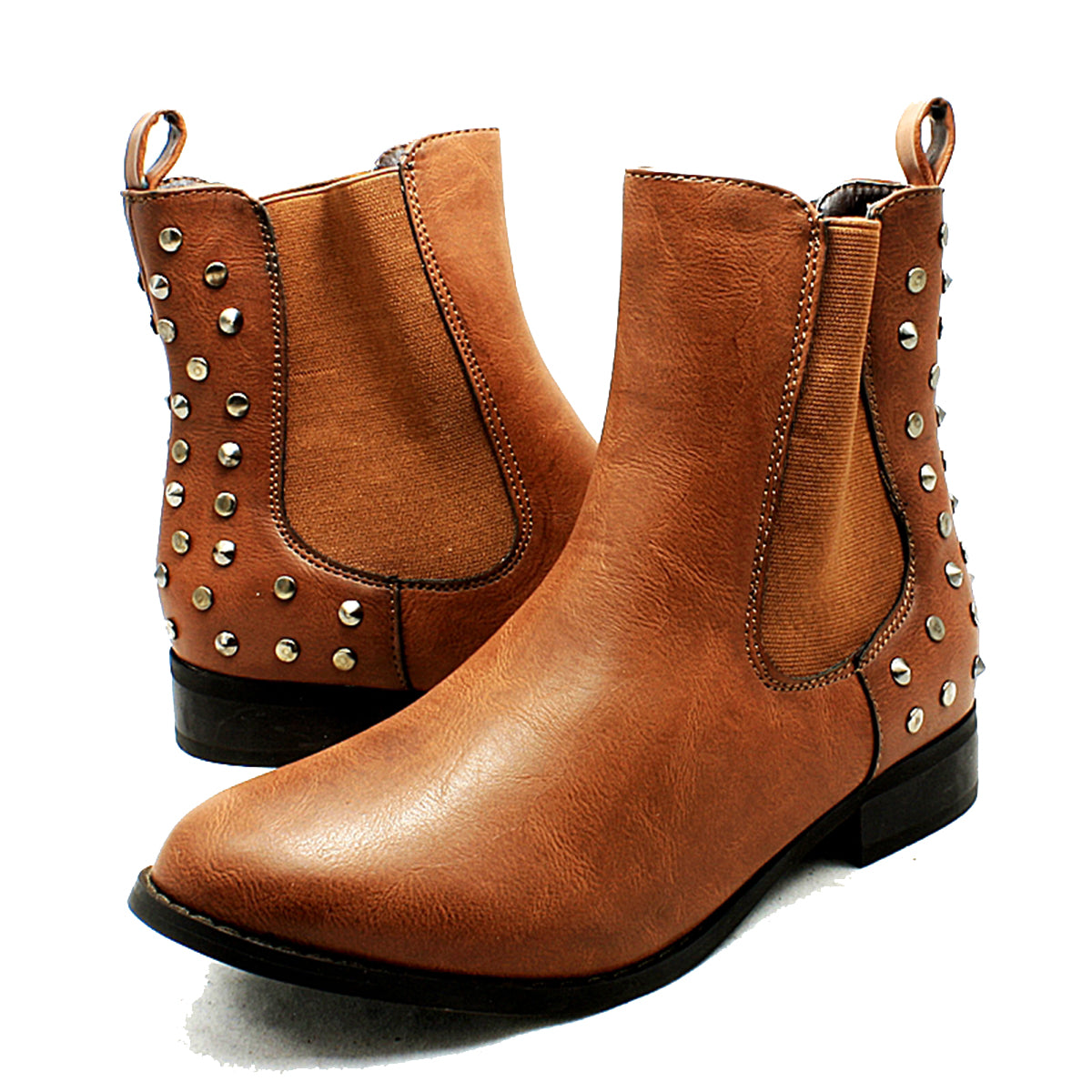 Flat ankle Boots with elasticated sides