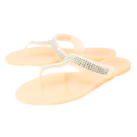 Jelly Sandals / Flip Flops with sparkly T-Bar