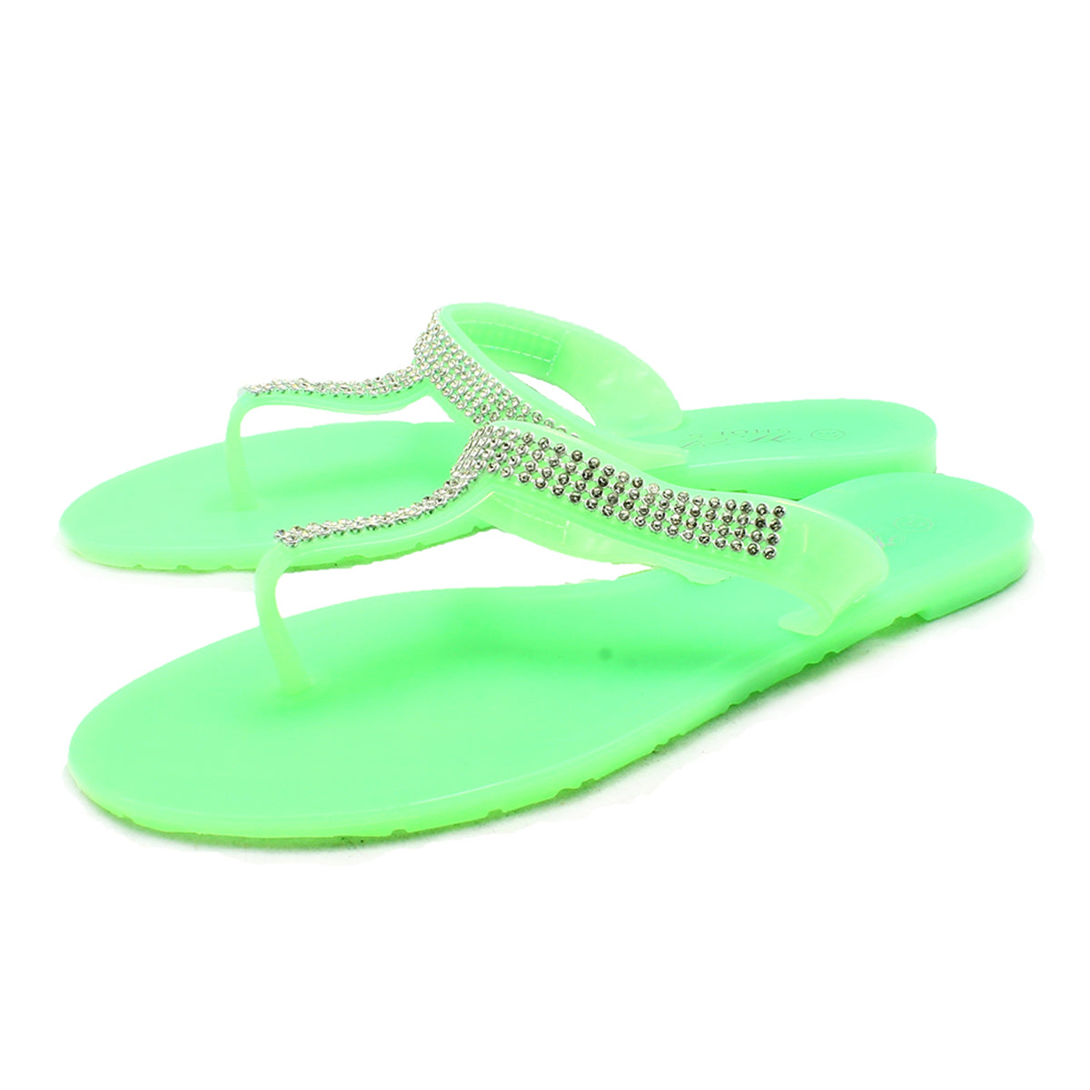 Jelly Sandals / Flip Flops with sparkly T-Bar