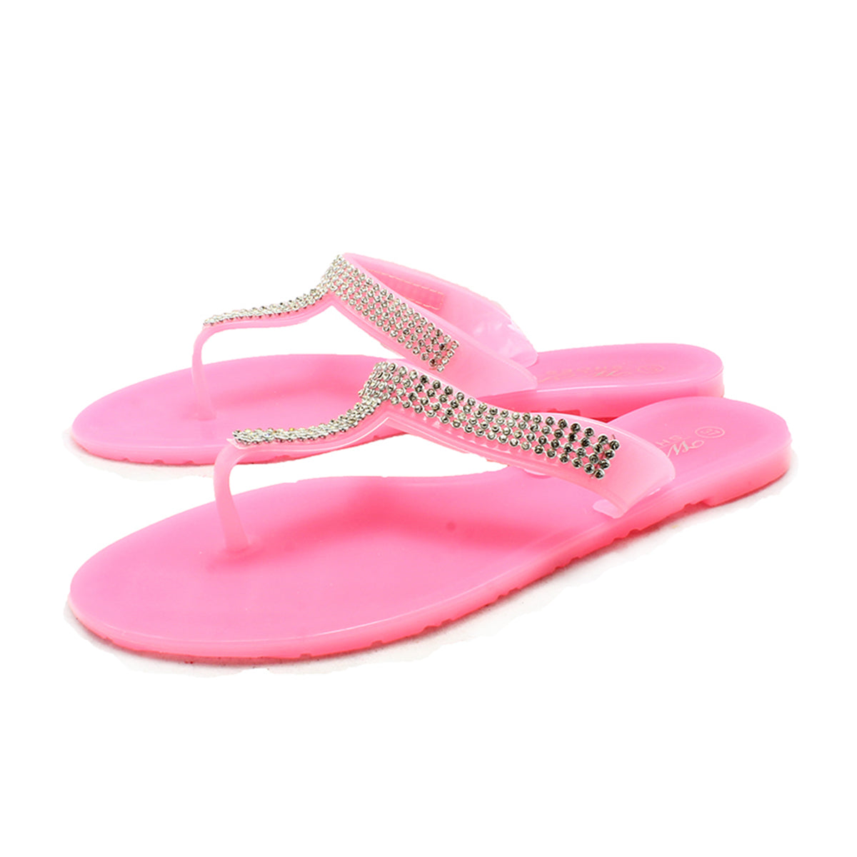 Jelly Sandals / Flip Flops with sparkly T-Bar