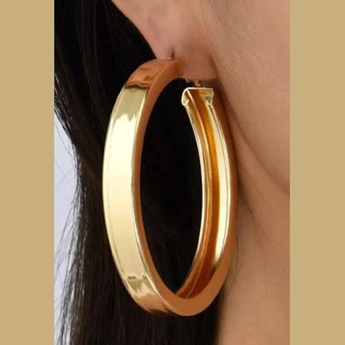Large Gold Hoop Costume jewellery earrings