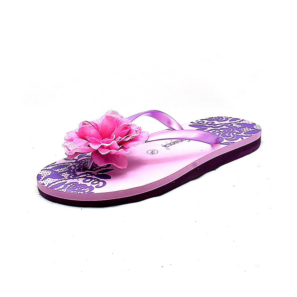 Rosette detail front pretty flip flops