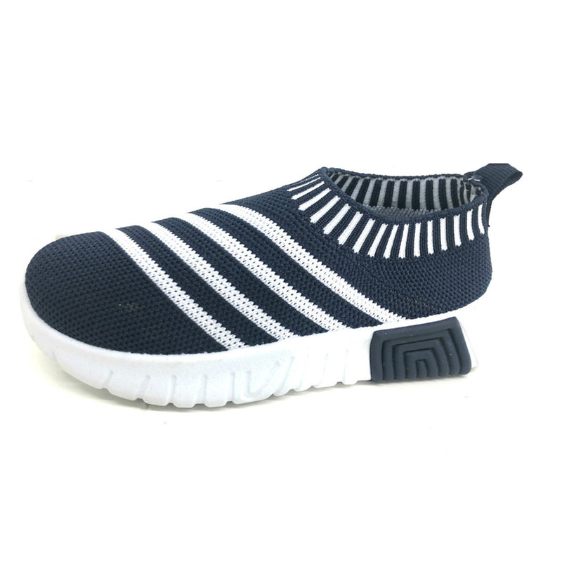 Childrens Latest style fabric striped trainers
