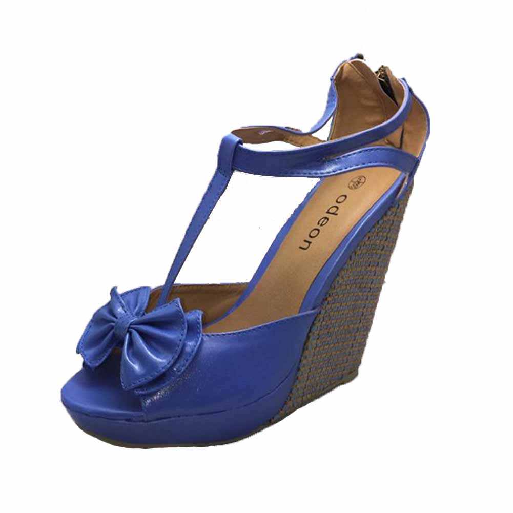 Royal blue clearance wedge heels