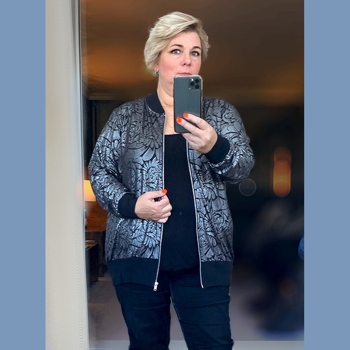 Zip Up lightweight Bomber Jacket - plus sizes too