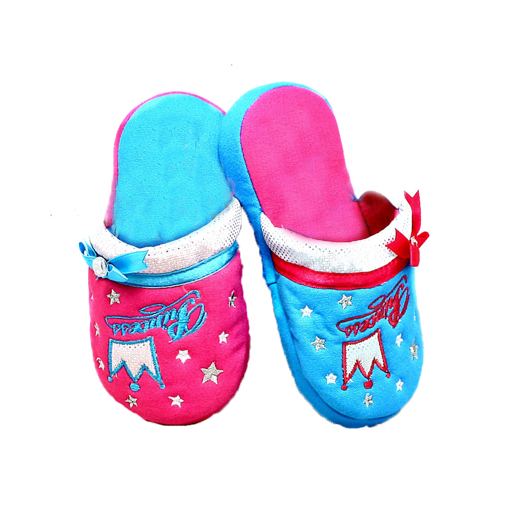 Childrens Princess crown open back slippers